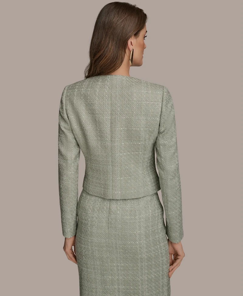 Donna Karan New York Women's Collarless Tweed Jacket
