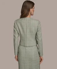 Donna Karan New York Women's Collarless Tweed Jacket