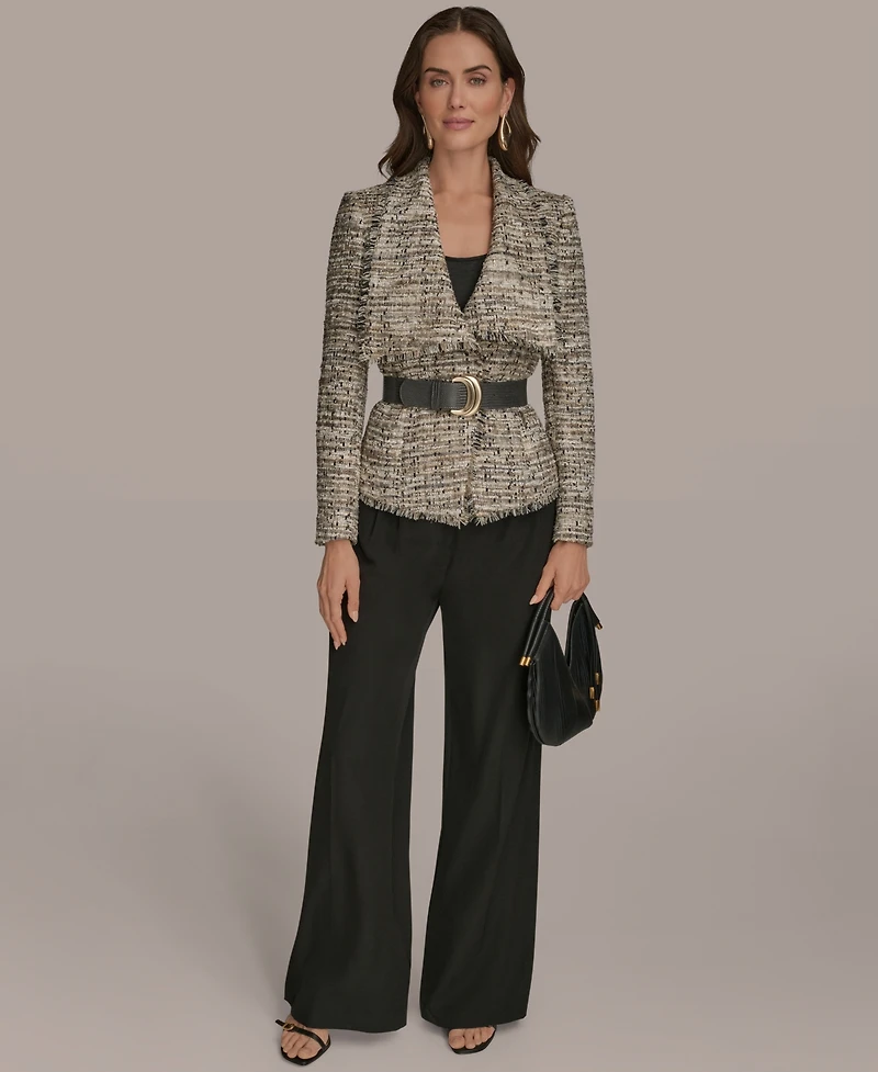 Donna Karan New York Women's Belted Tweed Jacket