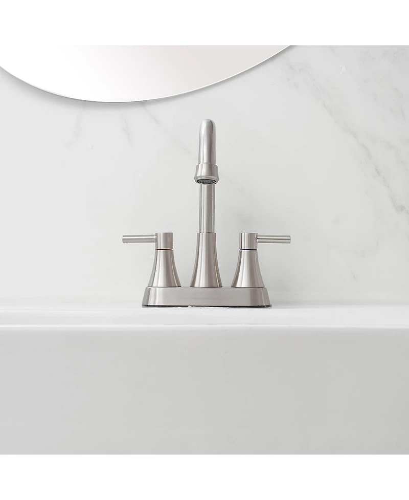 Greenspring 4 in. Centerset 2-Handle High-Arc Bathroom Faucet in Brushed Gold