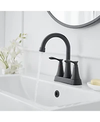 Greenspring 4 in. Centerset 2-Handle High-Arc Bathroom Faucet in Brushed Nickel