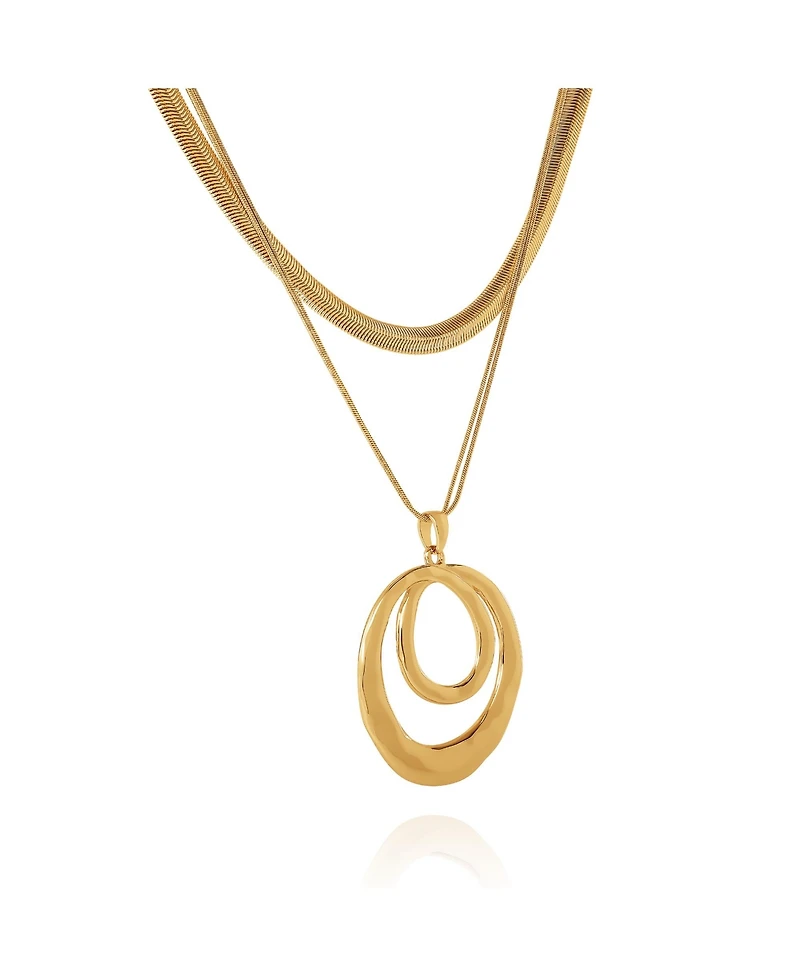 Bcbg Layered Spiral Pendant Necklace