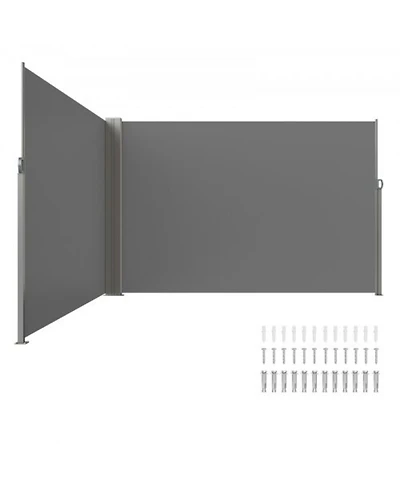 Slickblue Waterproof Retractable Side Awning Privacy Screen for Garden Patio or Balcony Use