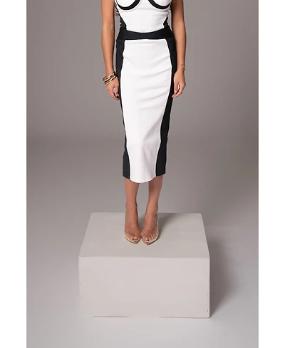 Jluxlabel Celebration Colorblock Midi Skirt