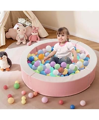 44.5" x 10" Baby Ball Pit Detachable Foam Ball Pit with 50 Colorful Ocean Balls