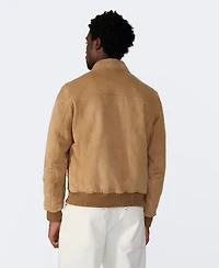 Furniq Uk Men's Men s Suede Bomber Jacket, Created for Macy