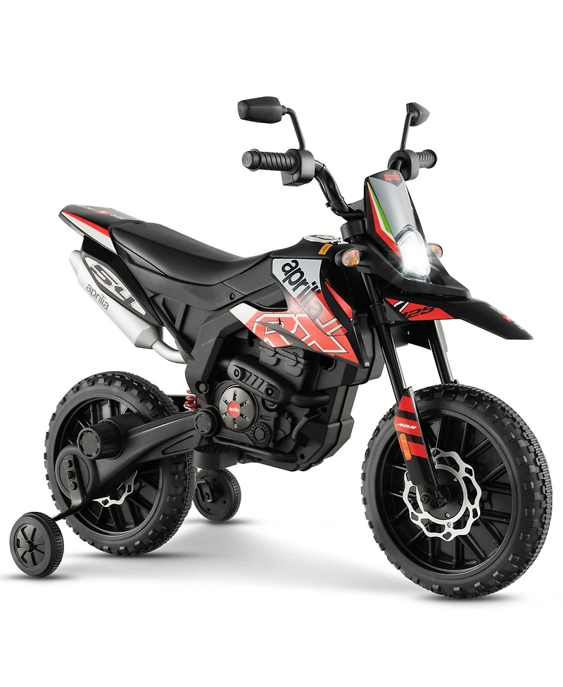 Aprilia Licensed Kids Ride On Motorcycle with 2 Training Wheels