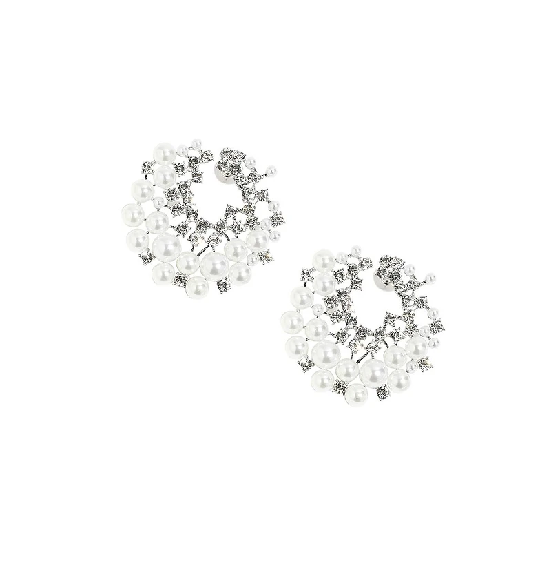 Sohi Pellet-Swirl Drop Earrings