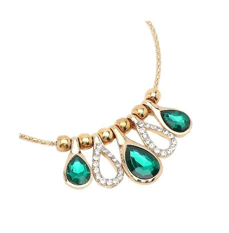 Sohi Teardrop-Stone Statement Necklace