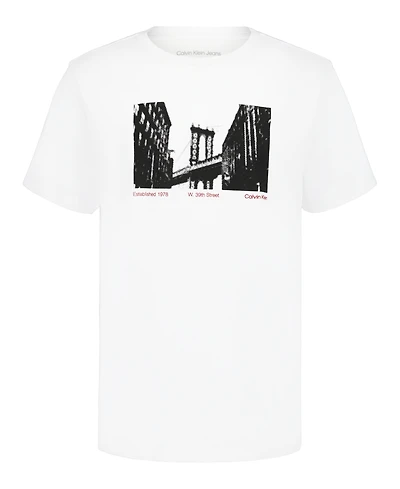 Calvin Klein Big Boys Manhattan Bridge Short Sleeve T-Shirt