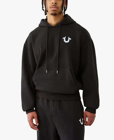 True Religion Men's Mesh Logo Pullover Hoodie