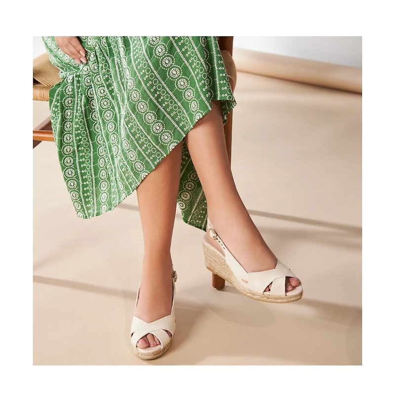 Viscata Llansa Canvas Espadrille Sandal Wedges
