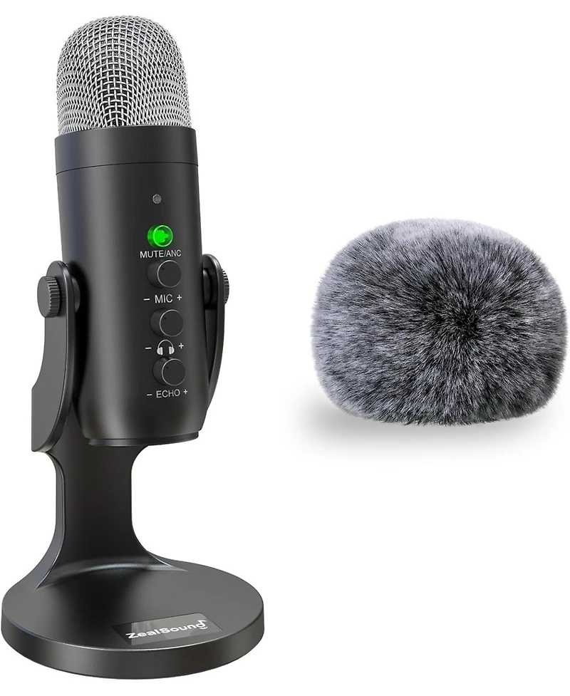 ZealSound Wireless Microphone K66DG-us and D65K Microphone Furry Windscreen