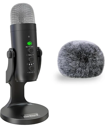ZealSound Wireless Microphone K66DG-us and D65K Microphone Furry Windscreen