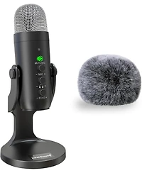 ZealSound Wireless Microphone K66DG-us and D65K Microphone Furry Windscreen