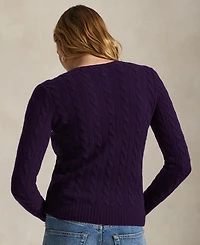 Polo Ralph Lauren Women's Cable Wool-Cashmere Crewneck Sweater