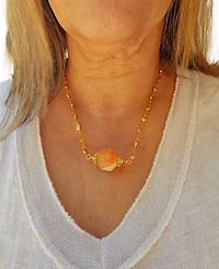 Minu Jewels Gemstone Statement Necklace, 16" + 2" extender