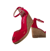 Aiguafreda Limited Edition Canvas Espadrille Sandal Wedges