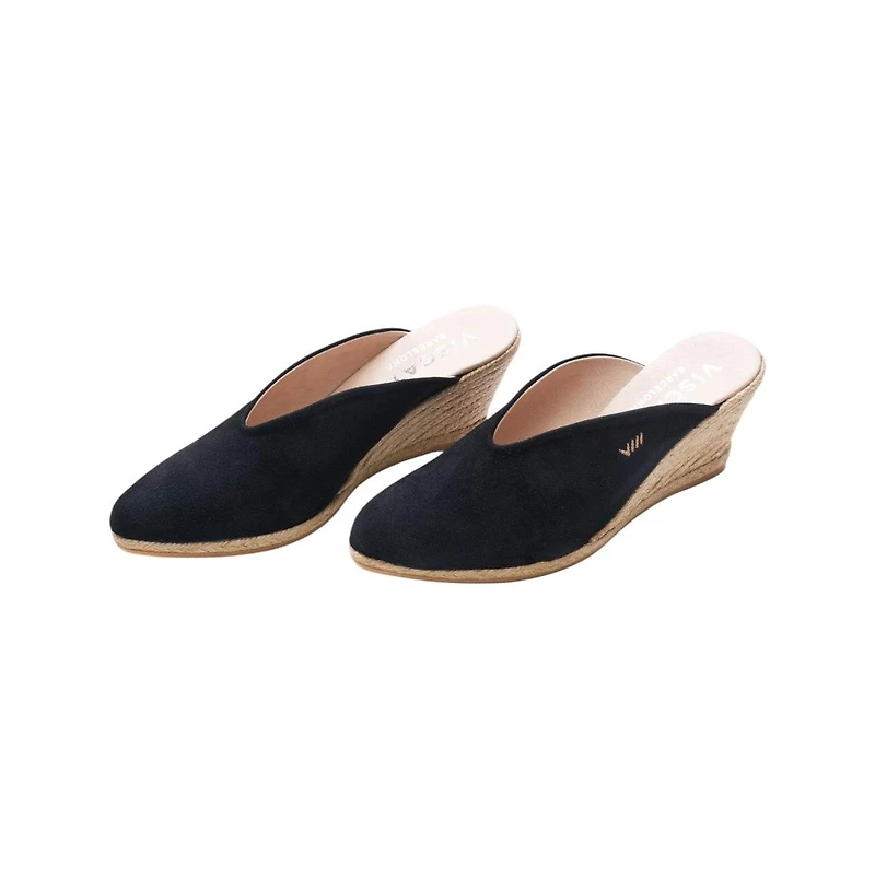 Truja Suede Espadrille Mule Wedges