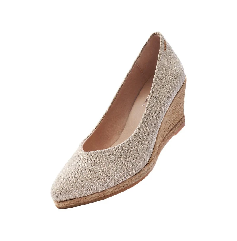 Roses Limited Edition Canvas V Cut Espadrille Wedges