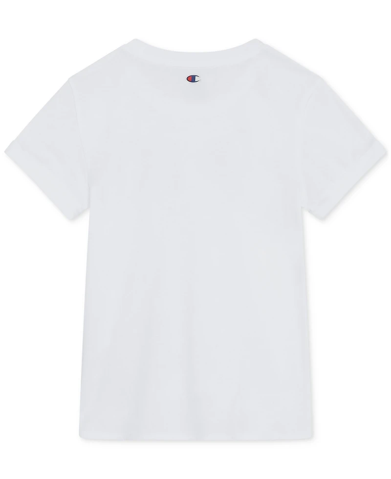 Champion Big Girls Logo Graphic Tie-Front T-Shirt