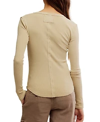 Free People Women's Long-Sleeve Henley Top