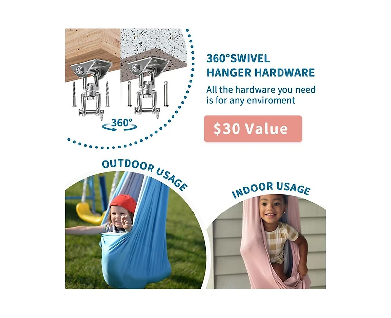Outree Sensory Swing for Kids with 360° Swivel