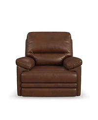 Flexsteel David 43" Pecan Leather Power Gliding Recliner