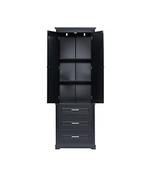 Casainc 70"H Tall Storage Cabinet with 3 Drawers for Bathroom or Office Use