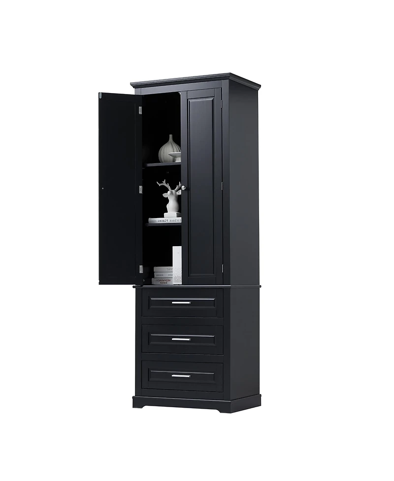 Casainc 70"H Tall Storage Cabinet with 3 Drawers for Bathroom or Office Use