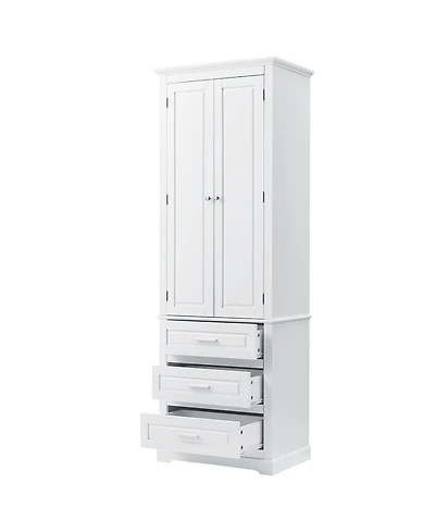 Casainc 70"H Tall Storage Cabinet with 3 Drawers for Bathroom or Office Use