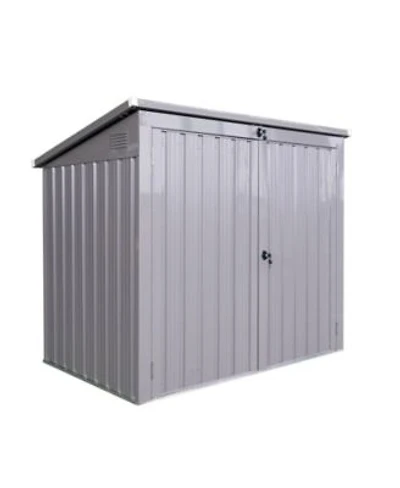 Mondawe 62 X22x40 X22x52 X22stainless Galvanized Steel Bin Shed Stores 2 Trash Cans For Garbage Storage