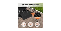 Slickblue Outdoor 2-Seat Patio Swing Chair with Adjustable Canopy Storage Bag and Tray