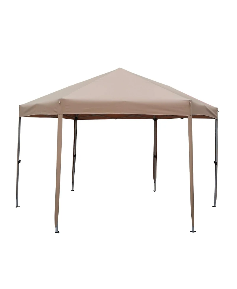 13 Ft. W x 13 Ft. D x 9.2ft Pop-Up Gazebo Tent Outdoor Canopy Hexagonal Canopies Gazebos & Pergolas 6 Sided