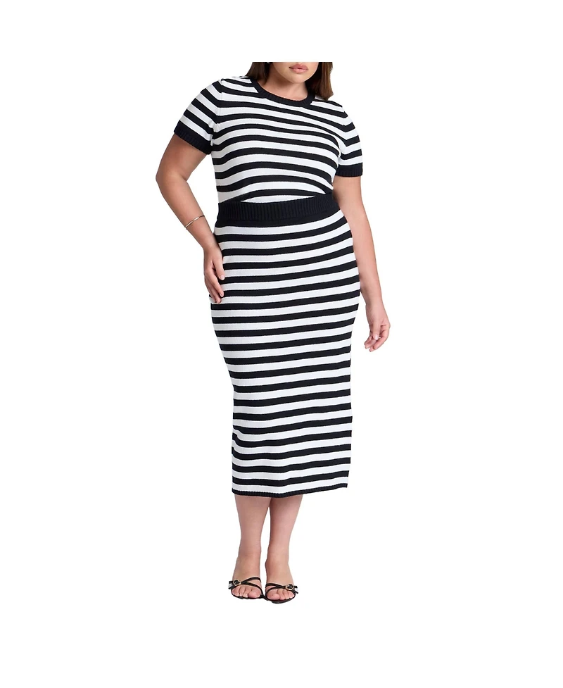 Eloquii Women's Elements Midi Sweater Skirt