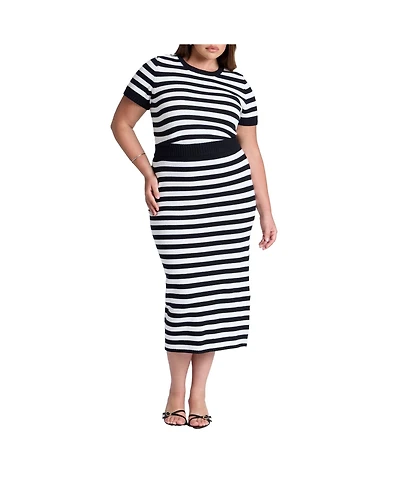 Eloquii Women's Elements Midi Sweater Skirt