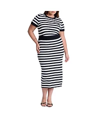Eloquii Women's Elements Midi Sweater Skirt