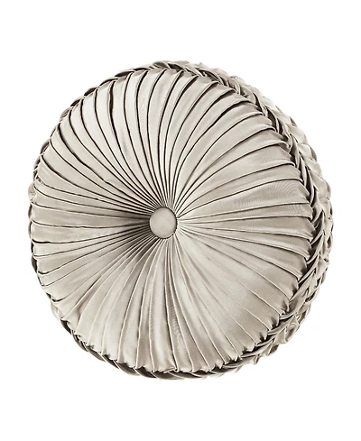 J Queen New York Brunello Tufted Round Decorative Pillow, 15" Round