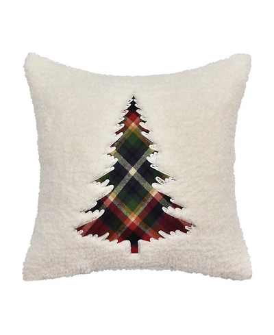 J Queen New York Andrew Plaid Square Embellished Decorative Pillow, 20" x 20"