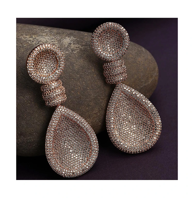 Sohi Teardrop-Crystal Drop Earrings