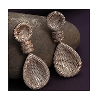 Sohi Teardrop-Crystal Drop Earrings