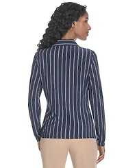 Tommy Hilfiger Women's Striped Knit Long-Sleeve Shirt