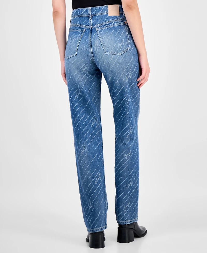 Boss Orange Women's Logo Straight-Leg Jeans
