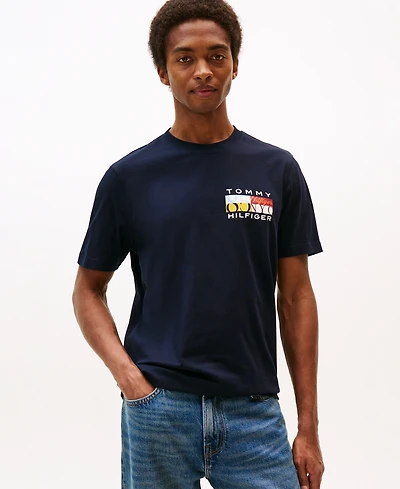 Tommy Hilfiger Men's Color Flag Graphic T-Shirt