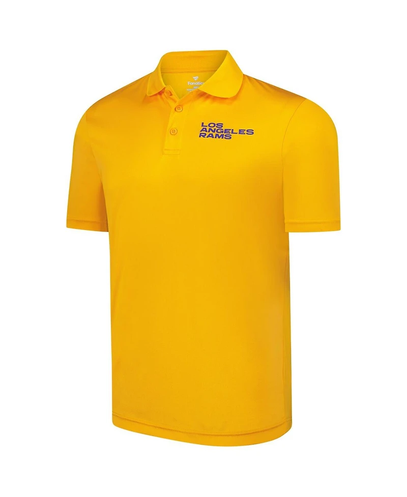 Fanatics Men's Gold Los Angeles Rams Polo Shirt