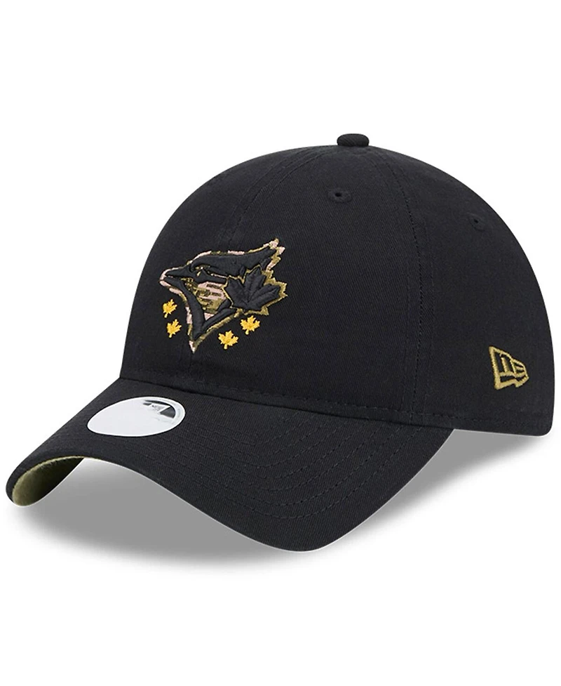 New Era Women's Black Toronto Blue Jays 2024 Armed Forces Day 9TWENTY Adjustable Hat