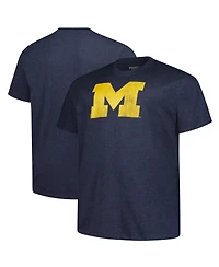 Fanatics Men's Navy Michigan Wolverines Big Tall Distressed Vintage Logo T-Shirt