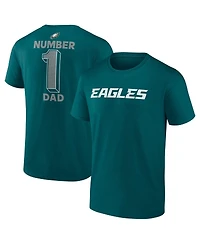 Fanatics Men's Midnight Green Philadelphia Eagles Big Tall Number One Dad T-Shirt