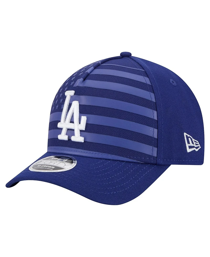 New Era Men's Royal Los Angeles Dodgers American Flag 9FORTY M-Crown A-Frame Adjustable Hat