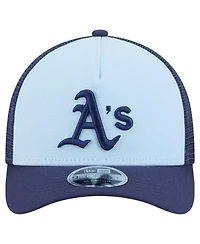New Era Men's Light Blue/Navy Athletics 2-Tone Color Pack 9FORTY M-Crown A-Frame Adjustable Hat
